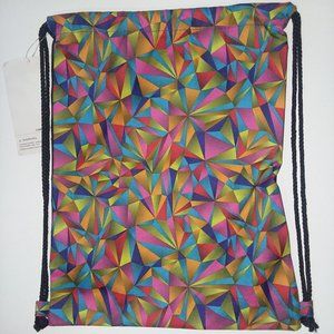 Geometric Pattern Drawstring Bag